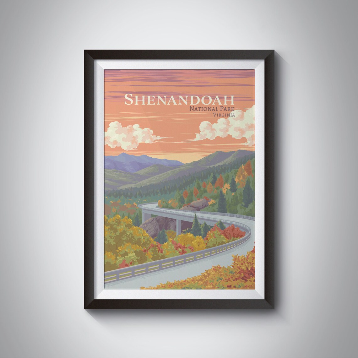 Shenandoah National Park Vintage Travel Poster
