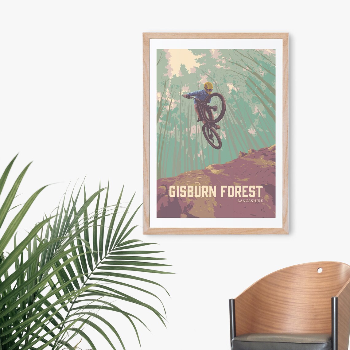 Gisburn Forest Mountain Biking Poster, Lancashire Trails - Image 3