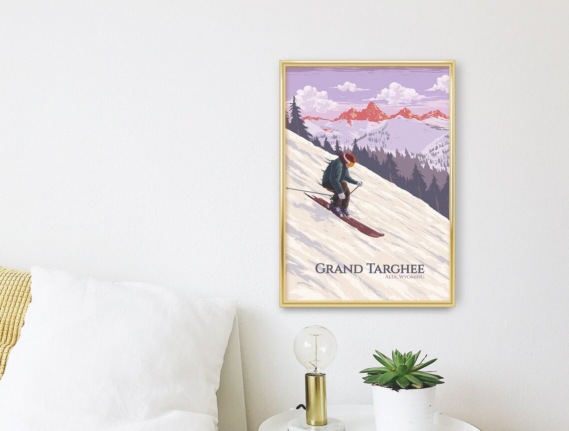 Grand Targhee Ski Resort Travel Poster, Wyoming - Image 3