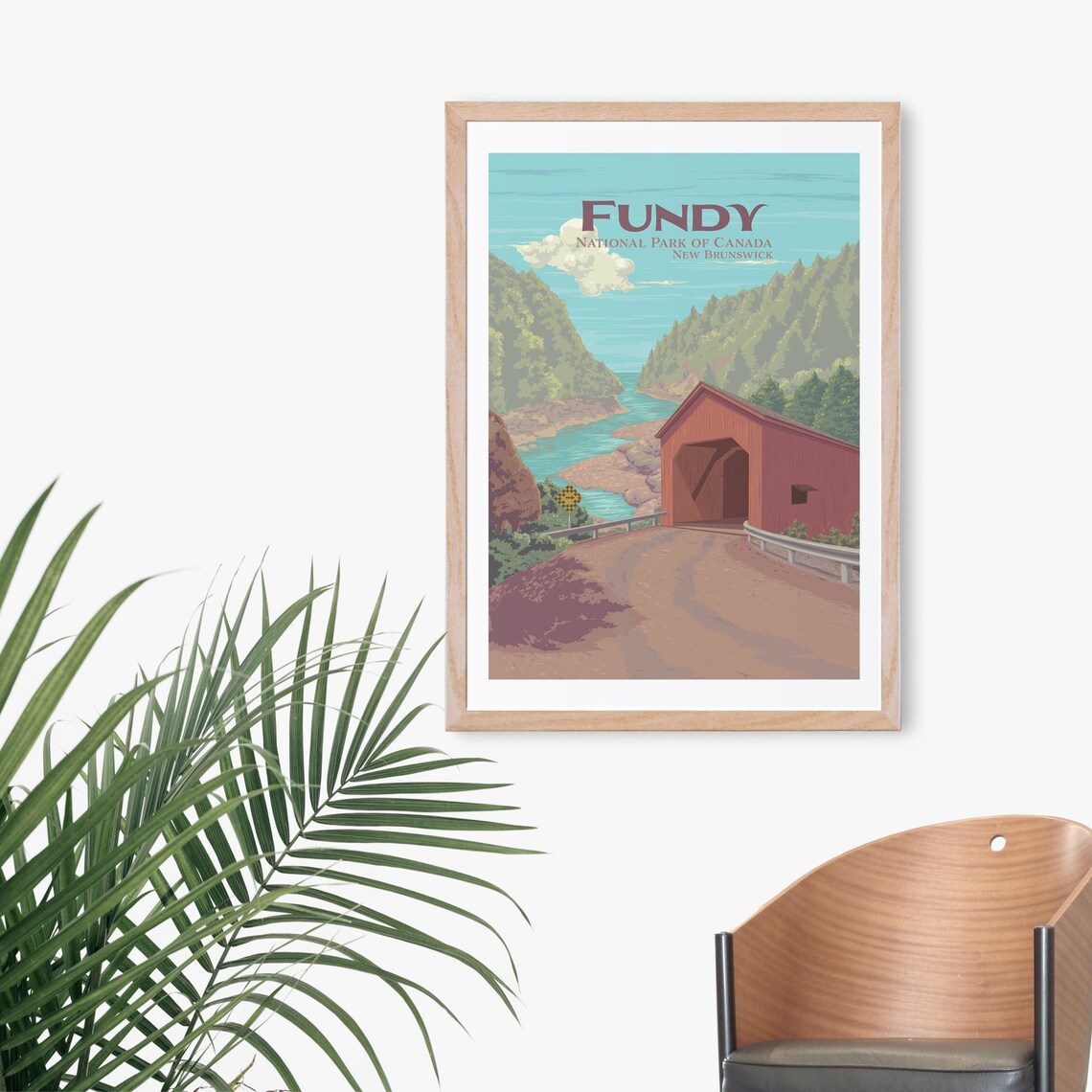 Fundy National Park Vintage Travel Poster, New Brunswick - Image 3