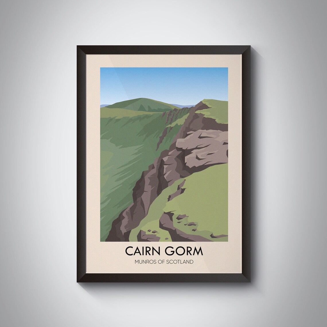 Cairn Gorm Scotland Munro Mountain Ridge Cairngorms Travel Poster