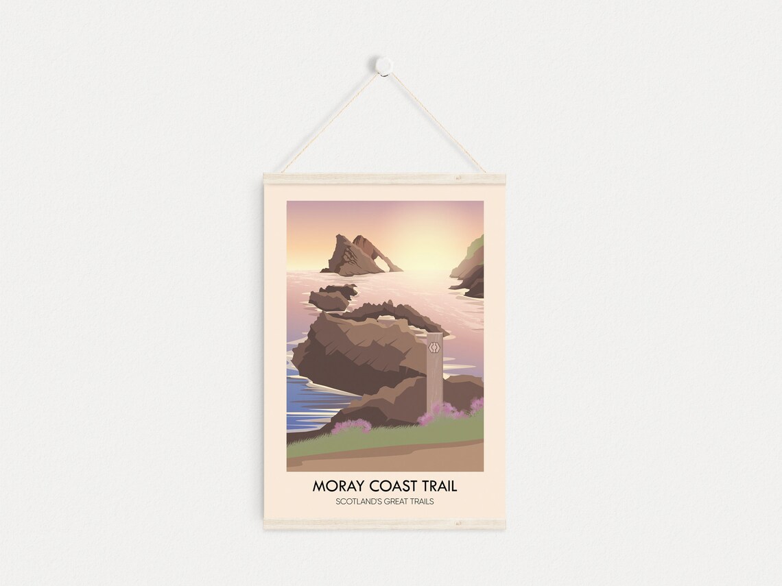 Moray Coast Trail Vintage Travel Poster, Scotland - Image 4
