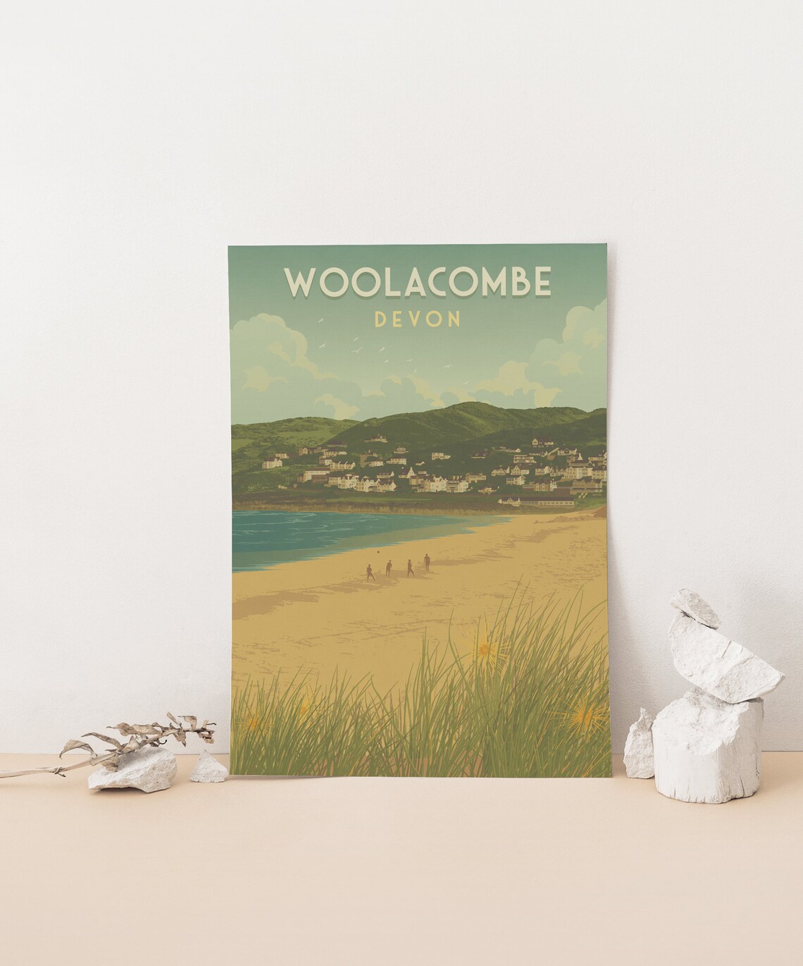 Woolacombe Devon Vintage Travel Poster Print - Image 4