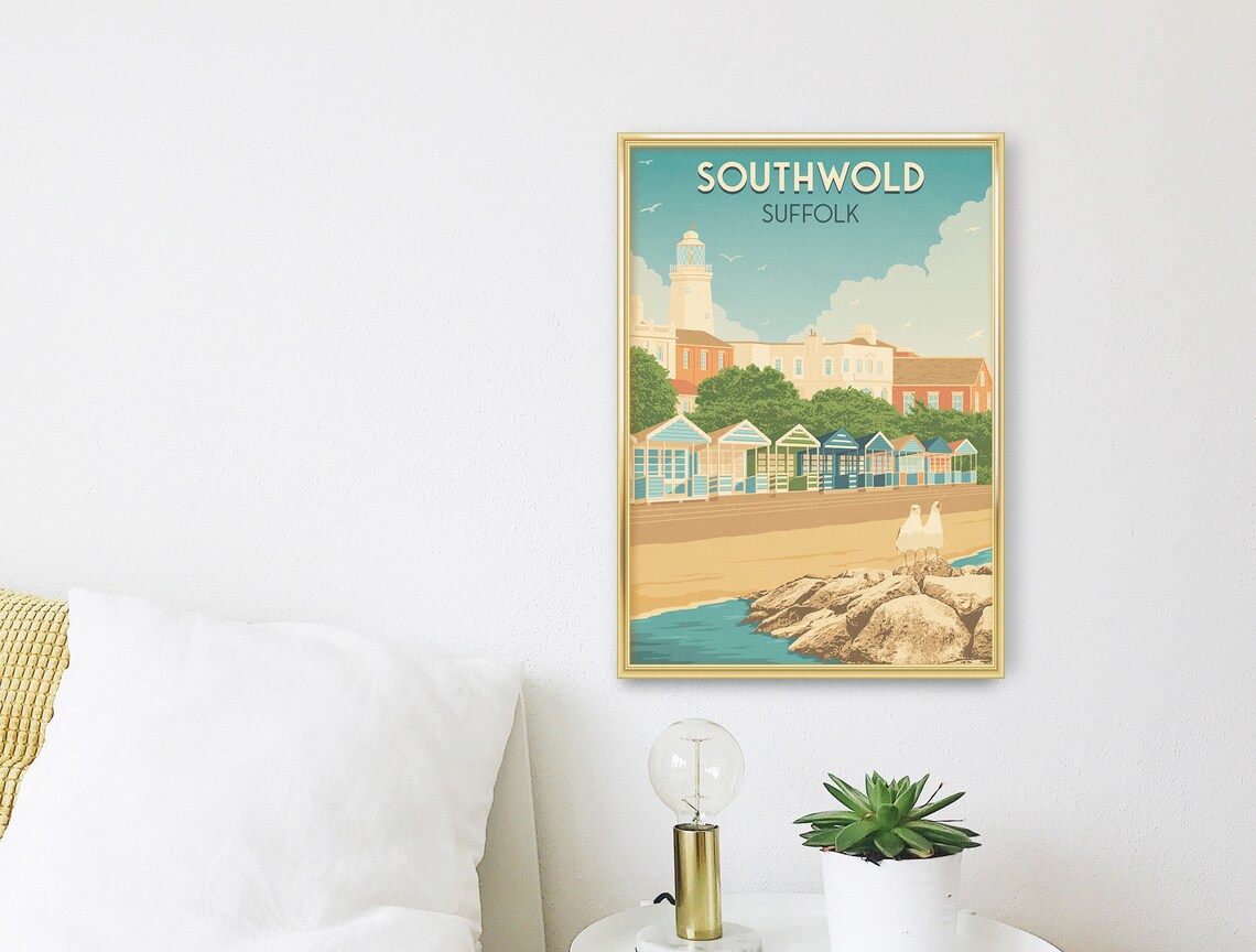 Southwold Suffolk Vintage Travel Poster, Seaside Print - Image 3