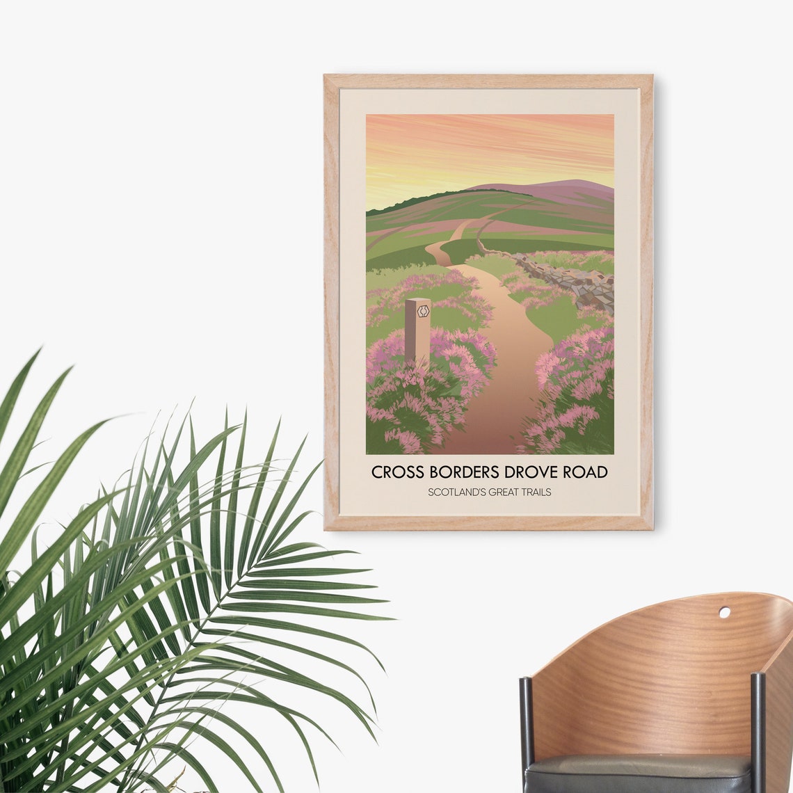Cross Borders Drove Road Scotland Great Trails Hiking Travel Poster - Image 3