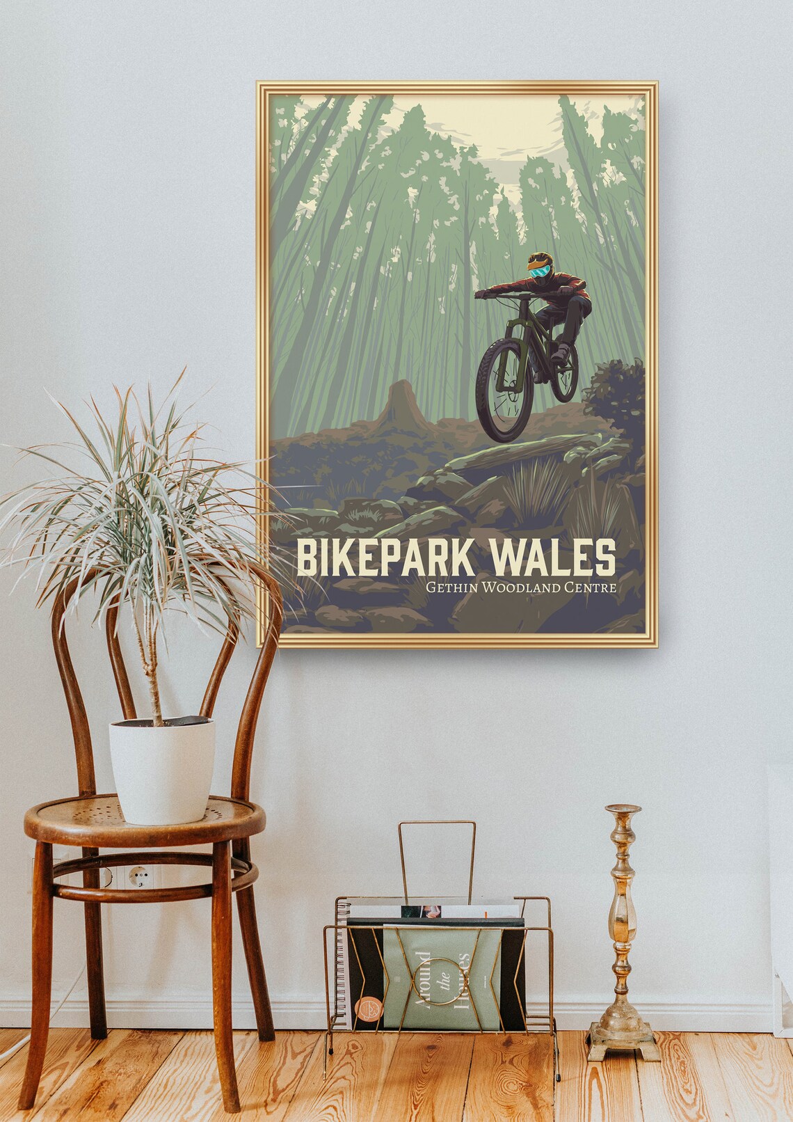 Bikepark Wales Travel Poster, Mountain Bike Art - Image 4