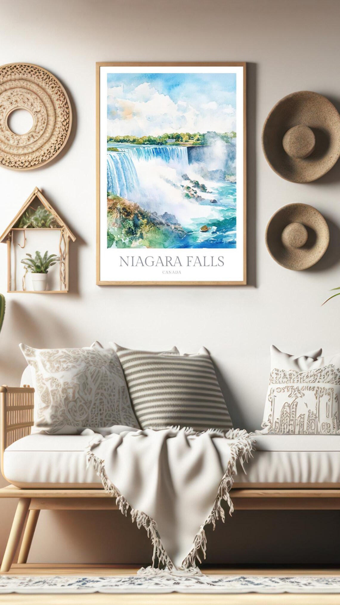 Niagara Falls Canada Watercolor Travel Poster - Image 2