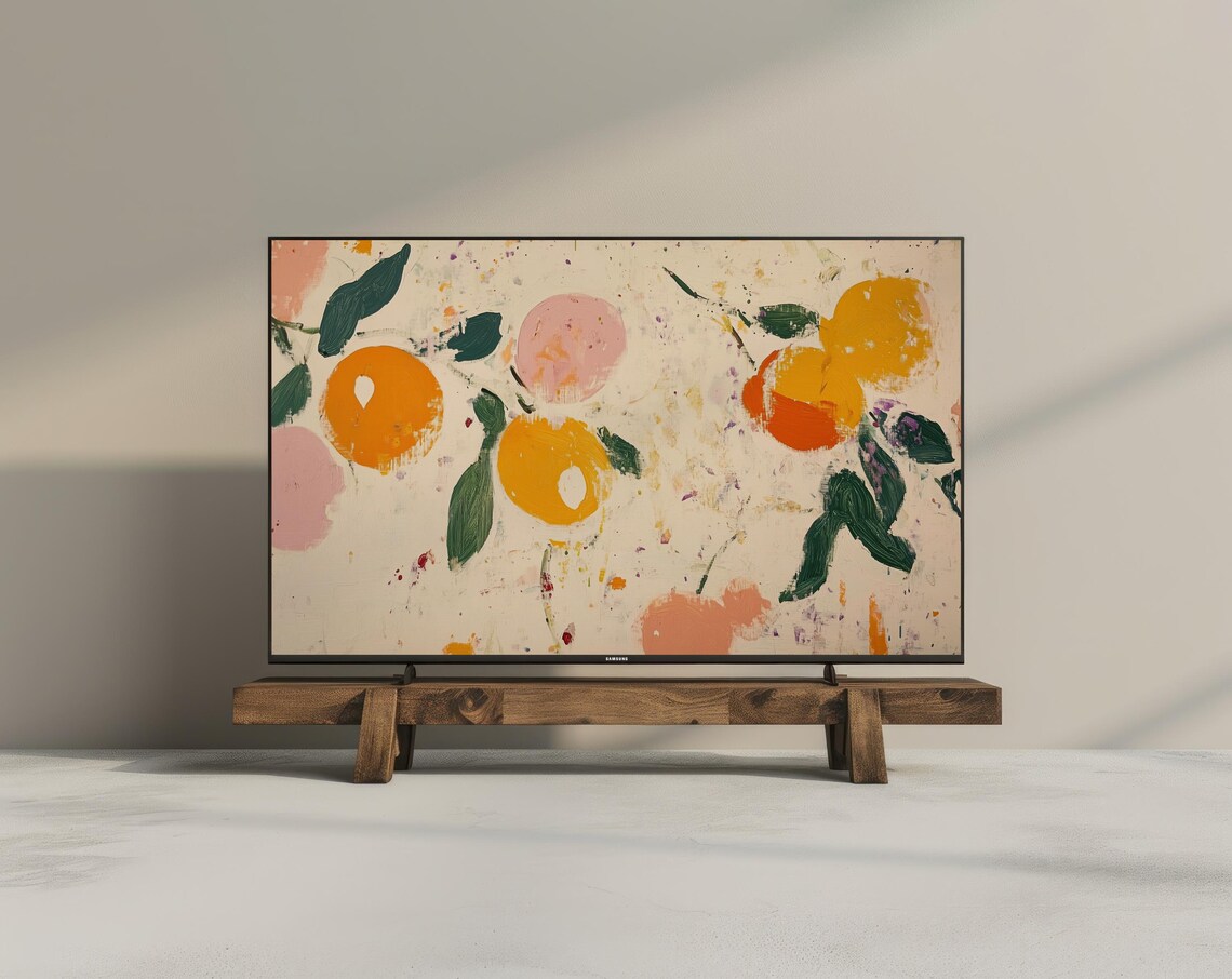 Neutral Abstract Fruits Vintage Fauvism Art Print