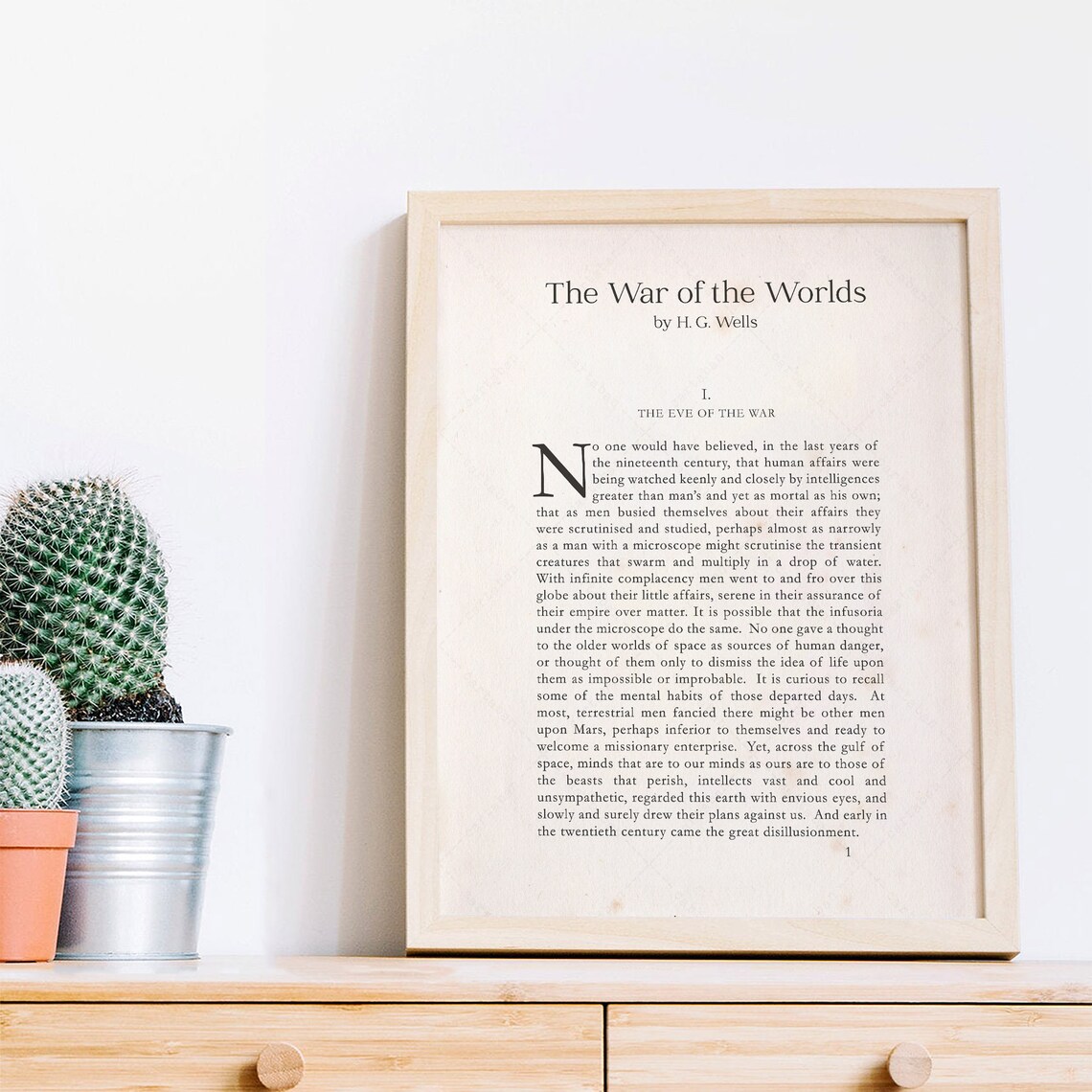 HG Wells The War Of The Worlds Chapter One First Page Wall Art Poster - Image 3