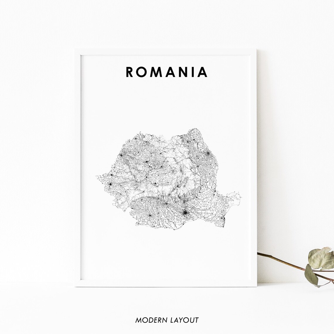 Romania Map Poster, Bucharest Nursery Room Decor