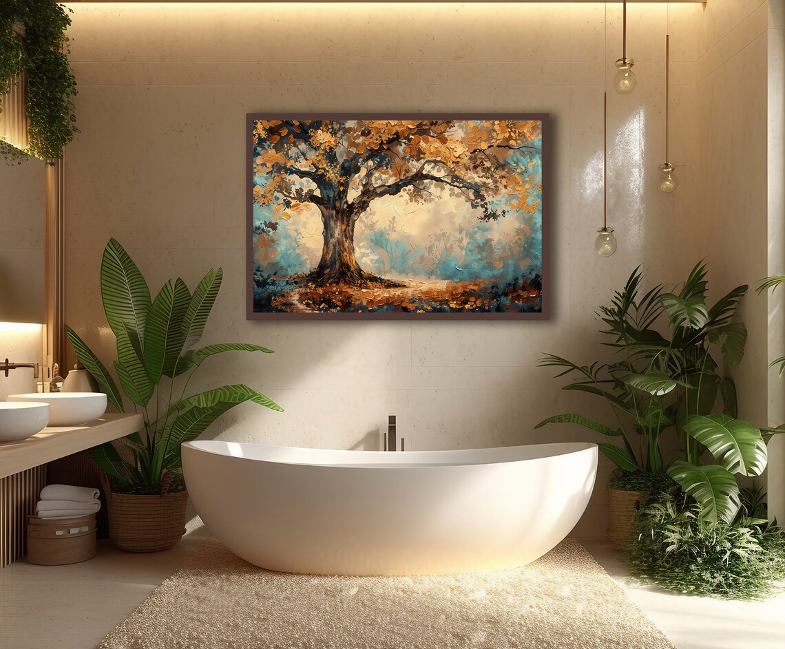 Tree Of Wisdom Abstract Nature Landscape Art Print - Image 2