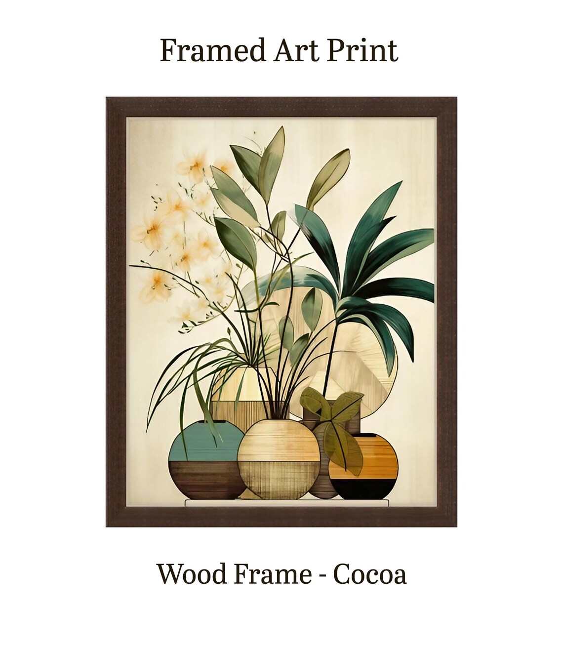 Boho Earthtones Potted Plants, Bedroom Art Print - Image 3