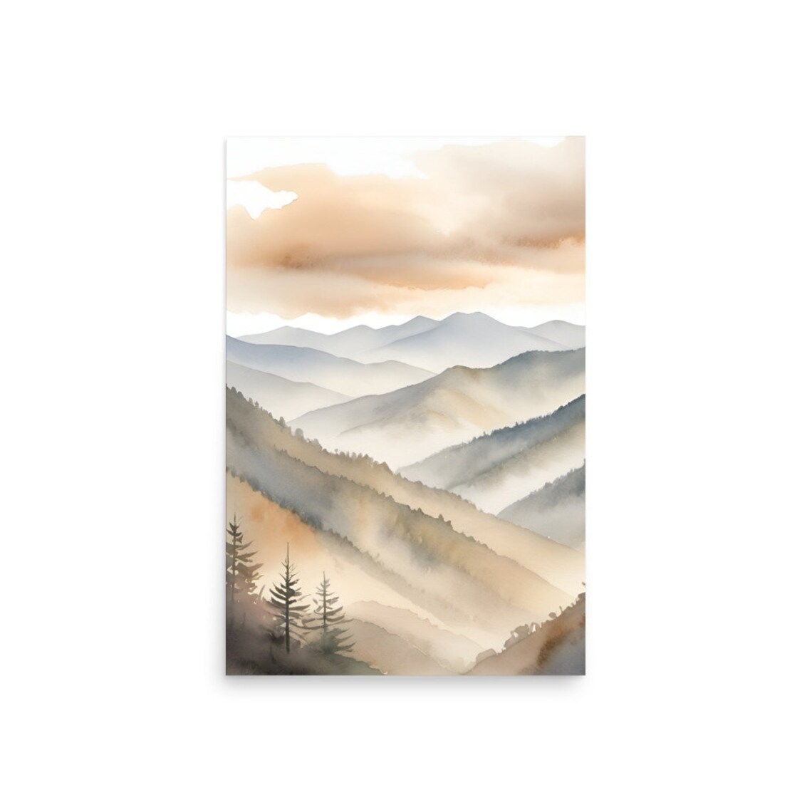Great Smoky Mountains Sunrise Landscape Art Print - Image 2