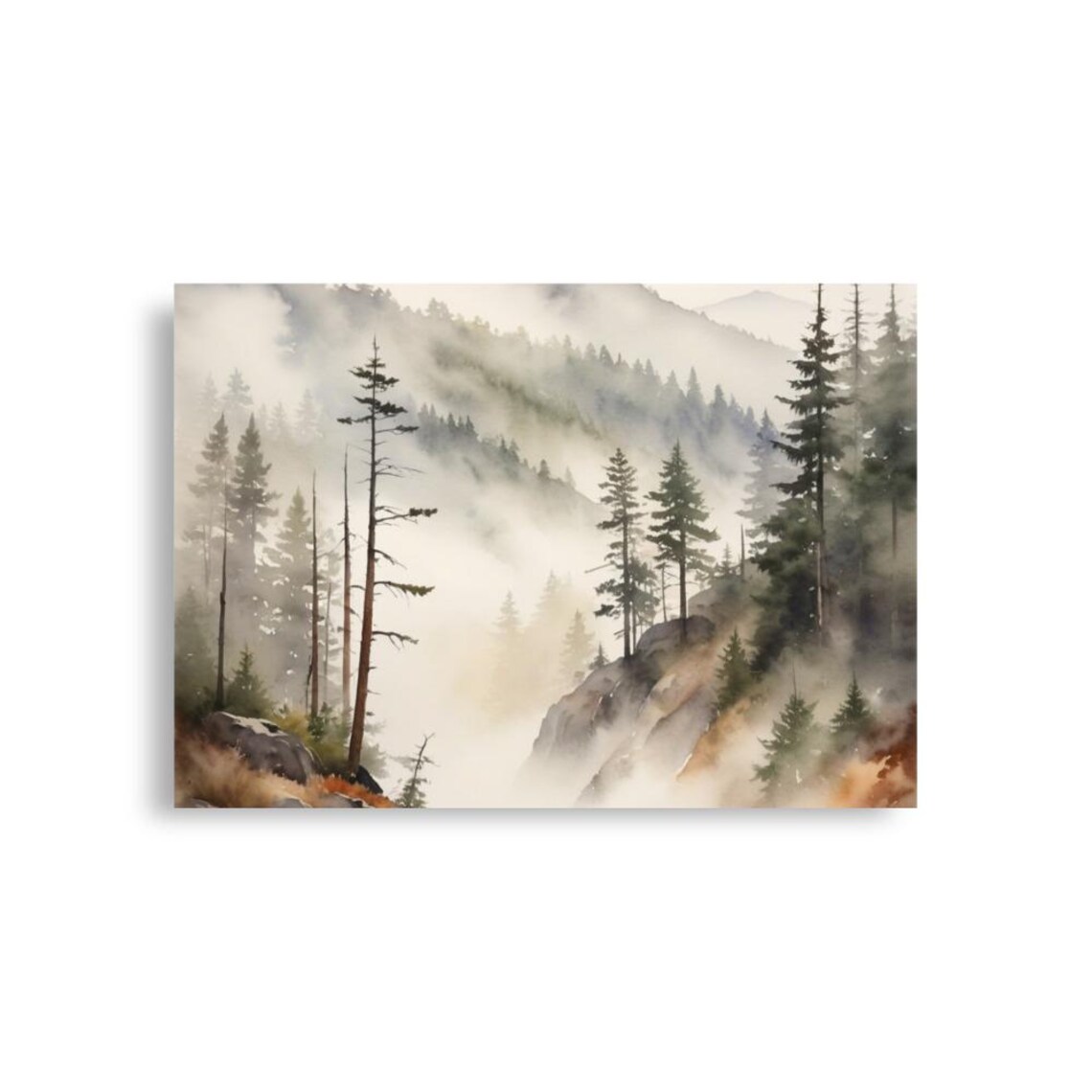 Appalachian Mountains Watercolor Art Print, Smoky Mountains - Image 2