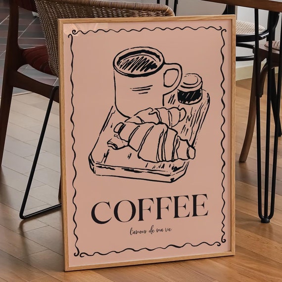 Coffee Print Lamour De Ma Vie Series Unframed Kitchenliving Roombedroom Wall Art Coffee Gift Decor