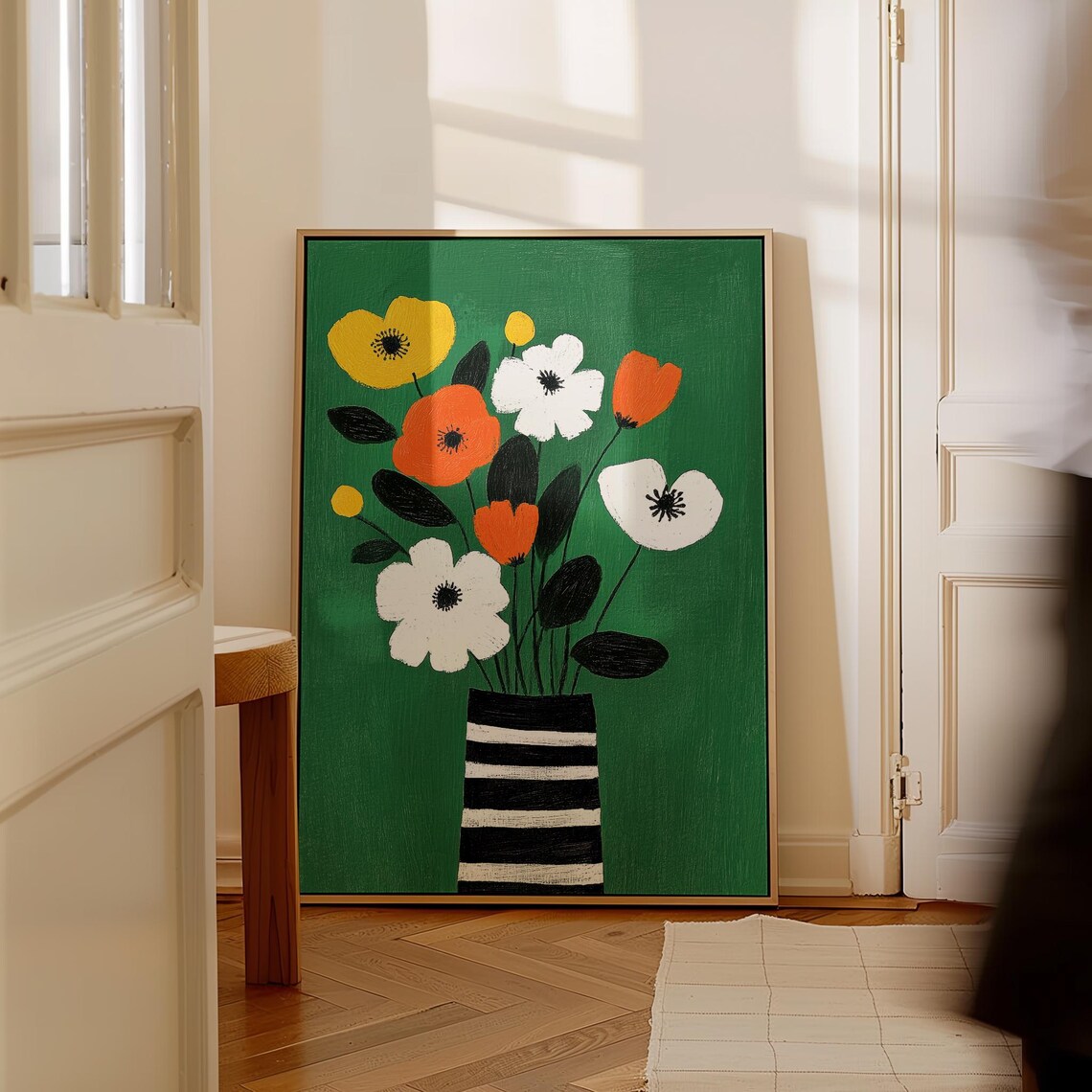 Modern Floral Bouquet, Minimalist Wall Art Print - Image 2