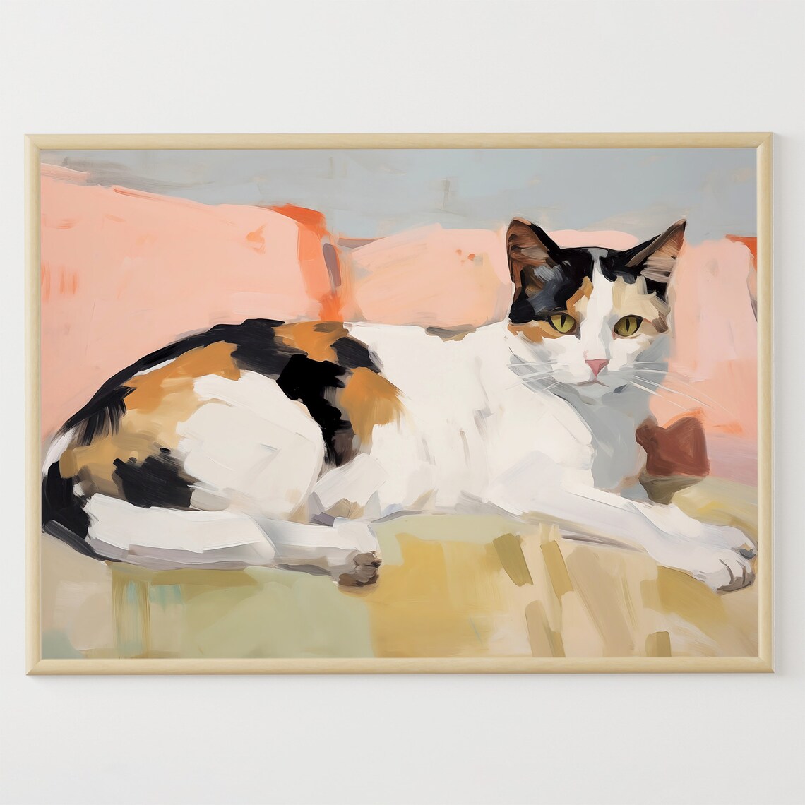 Calico Cat Vintage Poster Print, Cat Wall Art