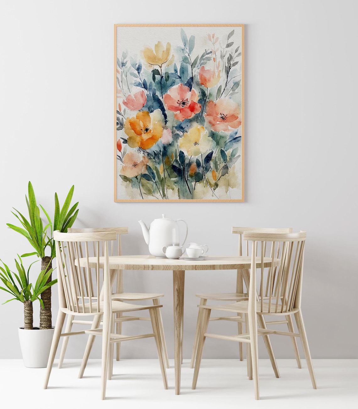 Wildflowers Watercolor Art Print, Meadow Flowers - Image 4