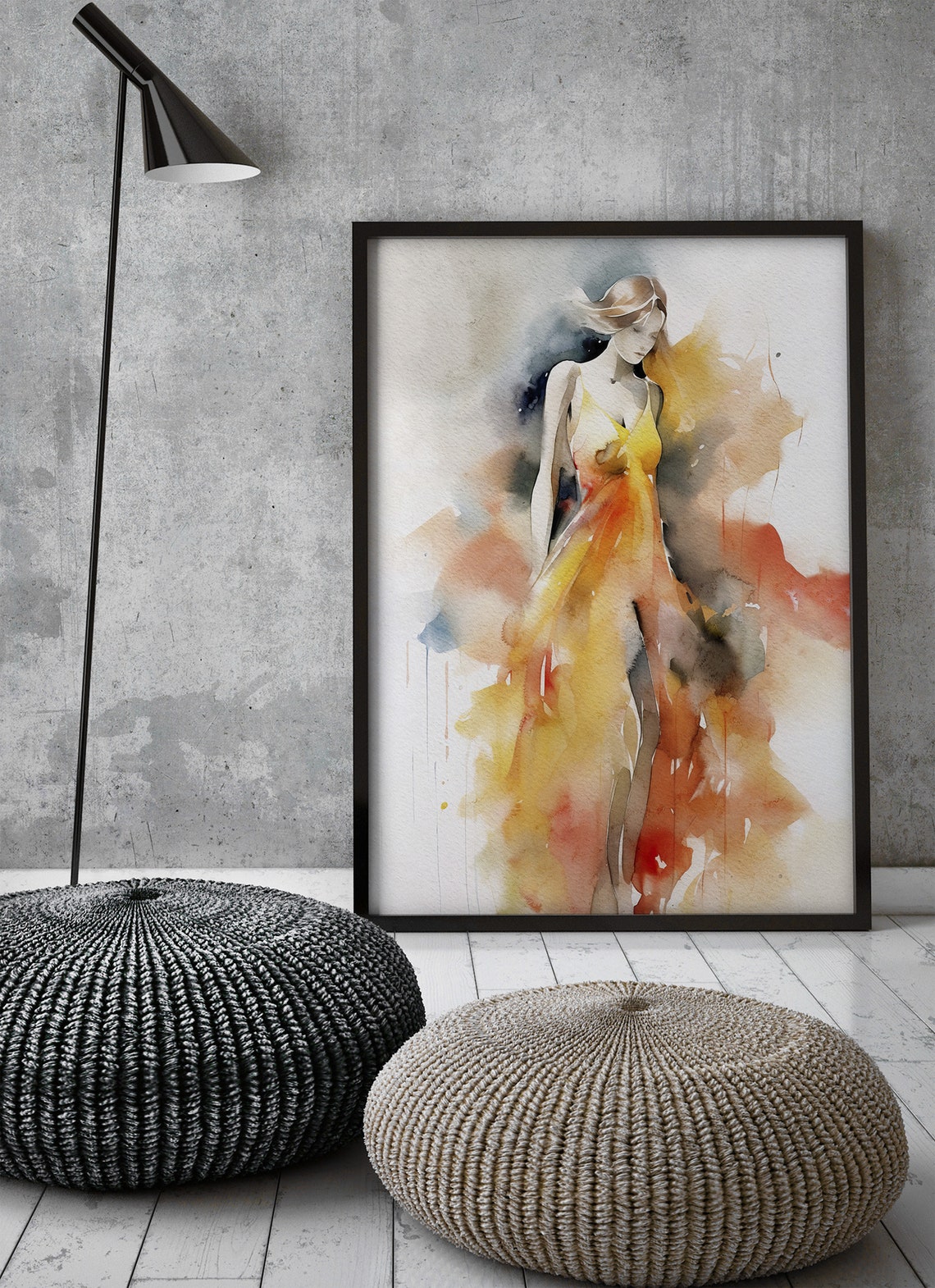 Beautiful Girl Painting Female Wall Art Fashion Art Print Abstract Woman Portrait - Image 4