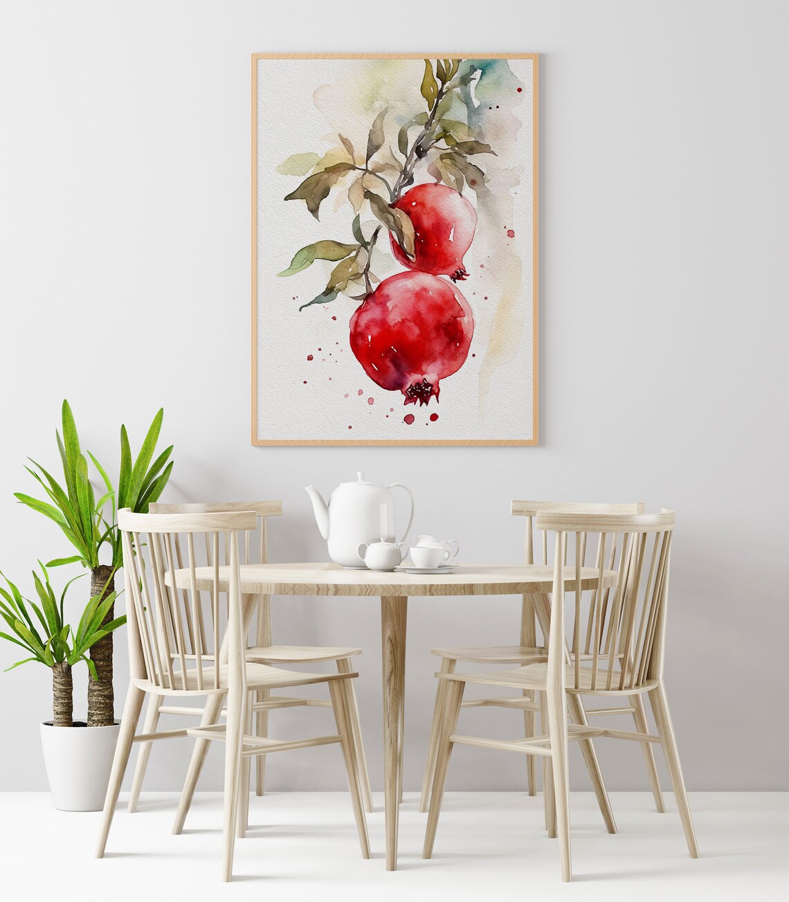 Pomegranate Watercolor Art Print, Kitchen Wall Art - Image 5