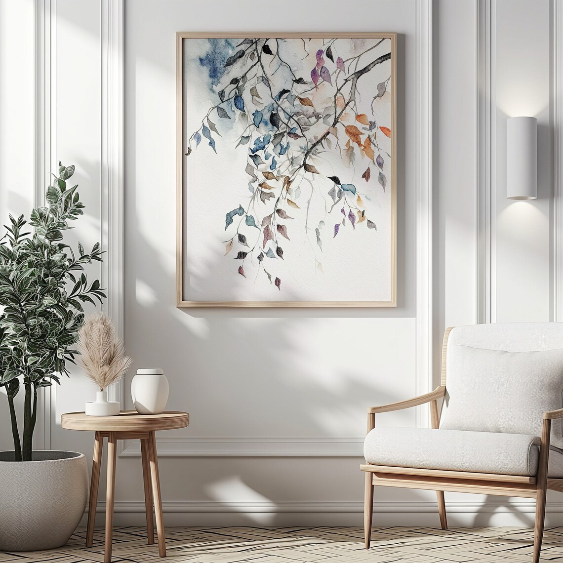 Birch Branch Watercolor Art Print, Nature Wall Art - Image 5