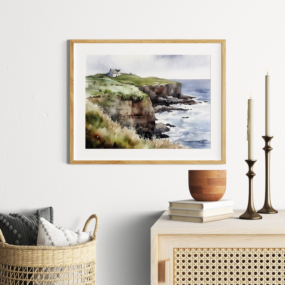 Isle of Skye Watercolor Landscape, Scotland Art Print - Image 4