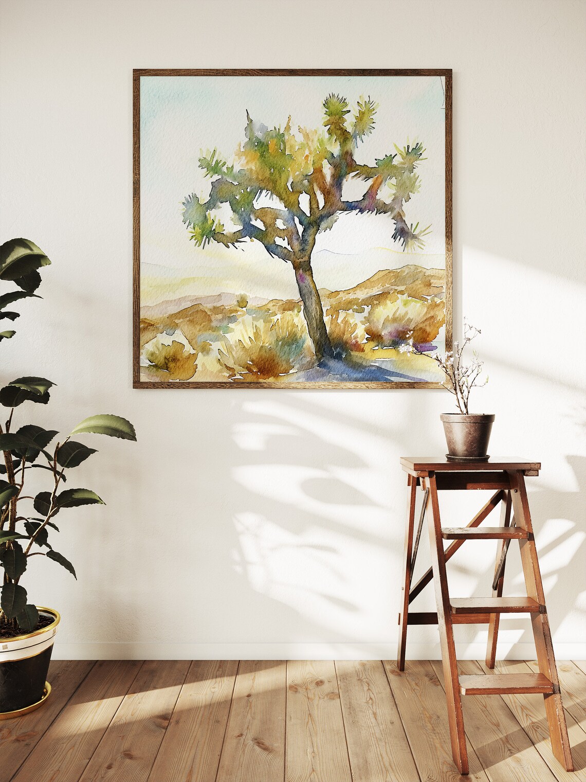Joshua Tree Watercolor Art Print, Southwest Landscape - Image 5