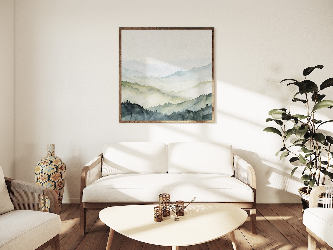 Blue Ridge Mountains Watercolor Print, North Carolina - Image 4