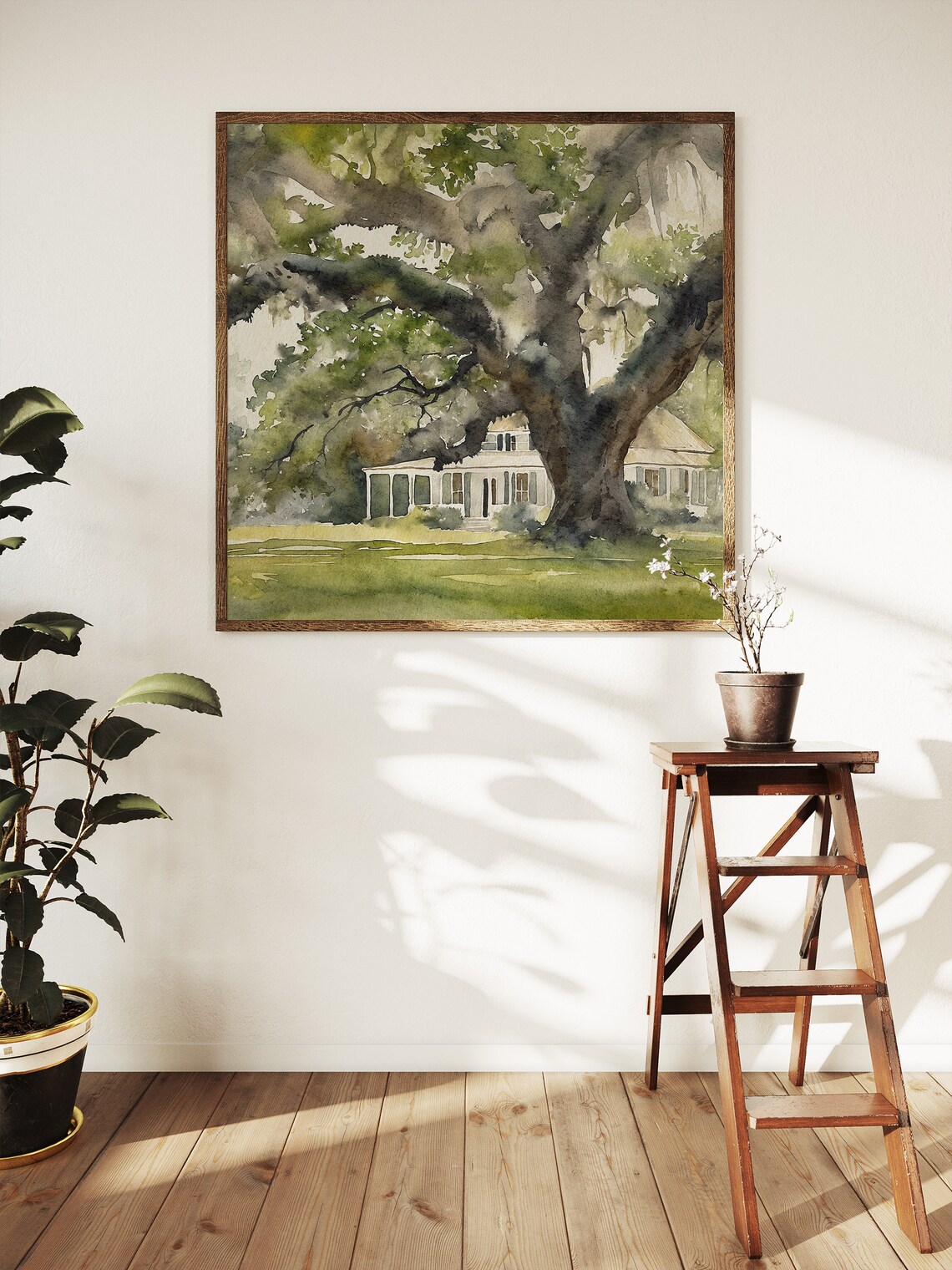 Audubon Park, New Orleans Watercolor Art Print - Image 4