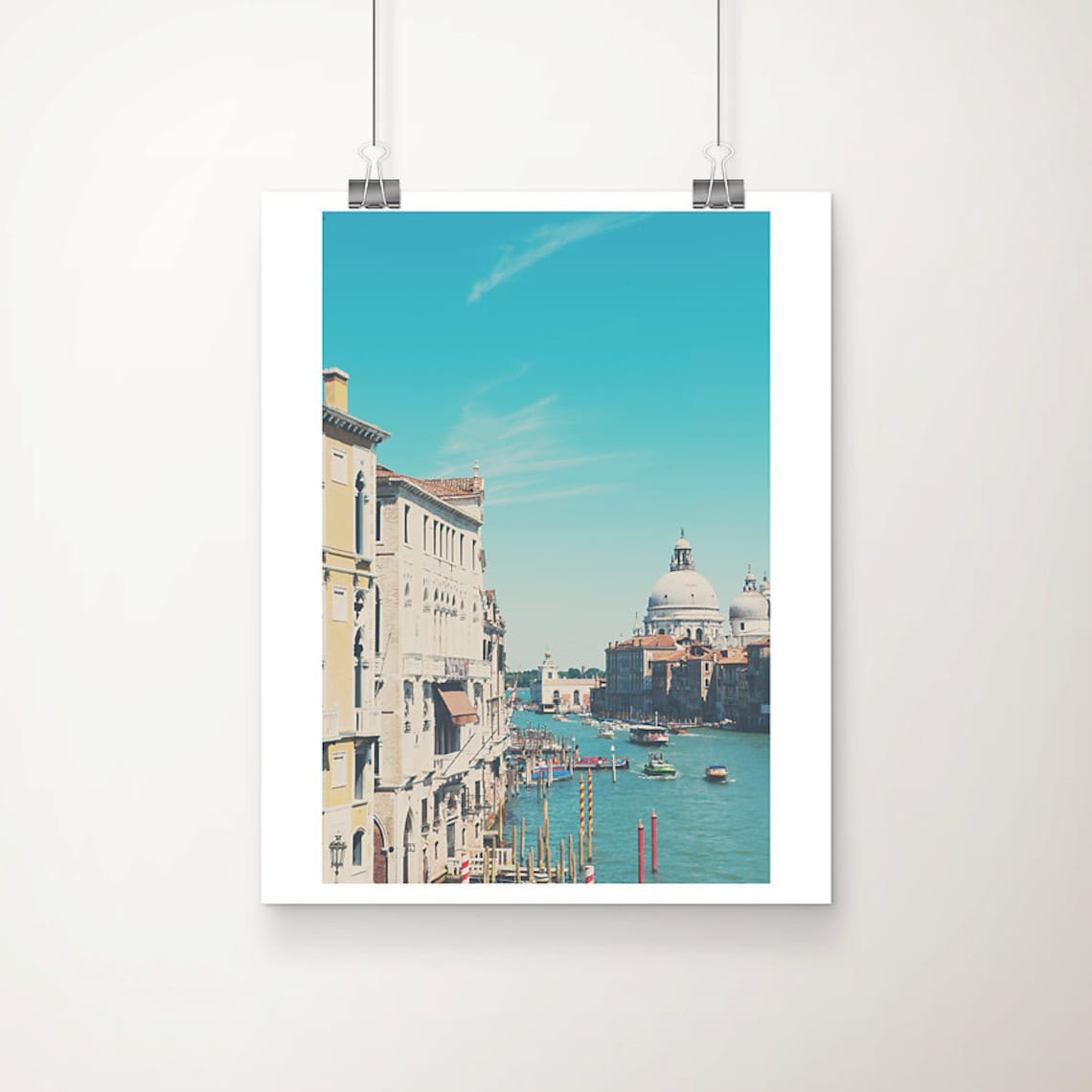 Venice Italy Grand Canal Waterfront Travel Photo Poster Italy Gift