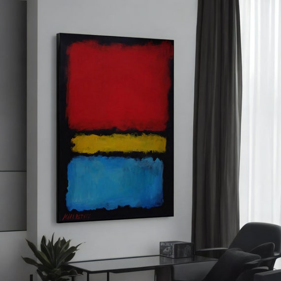 Mark Rothko Bold Red Yellow And Blue Abstract Art Print