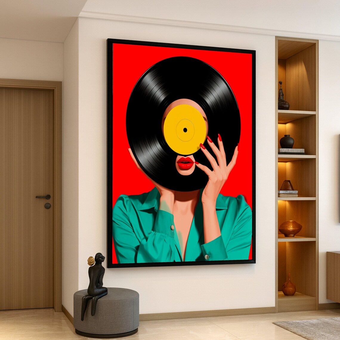 Retro Vinyl Record Art, Music Lover Gift