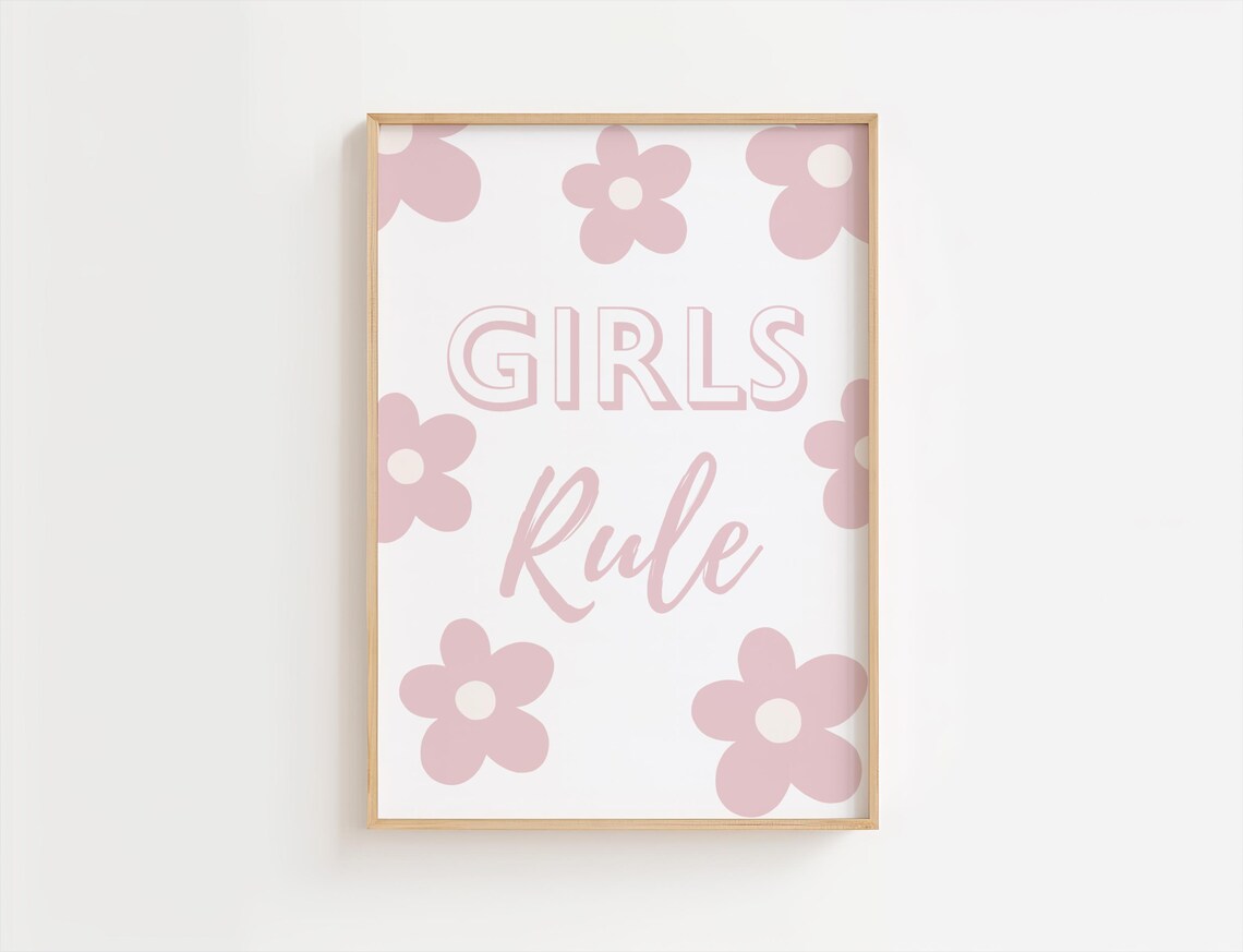 Girls Positive Affirmation, Personalised Name Art Print - Image 2
