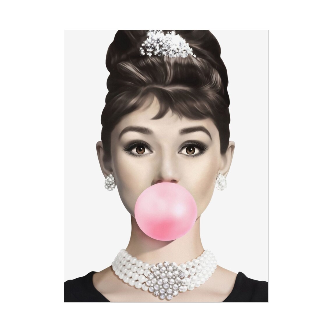 Audrey Hepburn Vintage Fashion Poster Print
