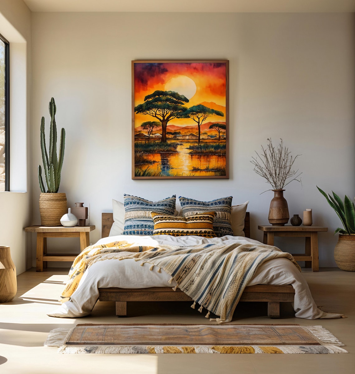 African Sunset Acacia Tree Art Print, Safari Decor - Image 3