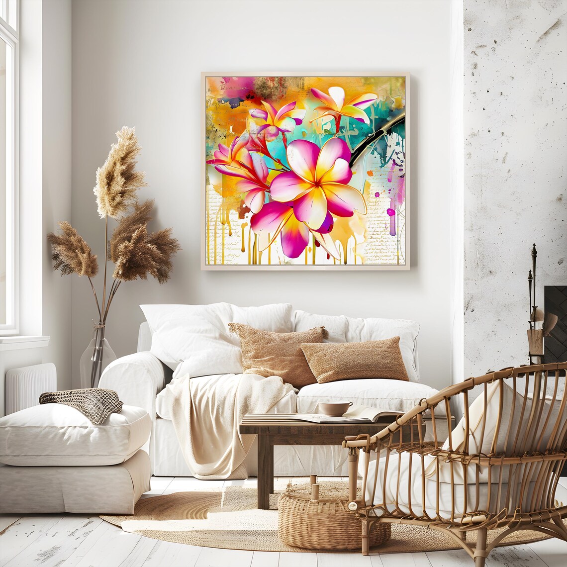 Floral Abstract Print, Modern Boho Watercolor Painting - Image 6