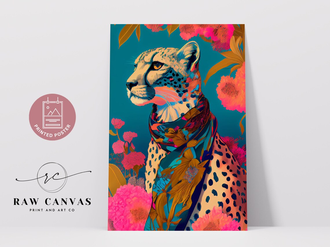 Luxury Leopard Poster Print, Modern Safari Decor