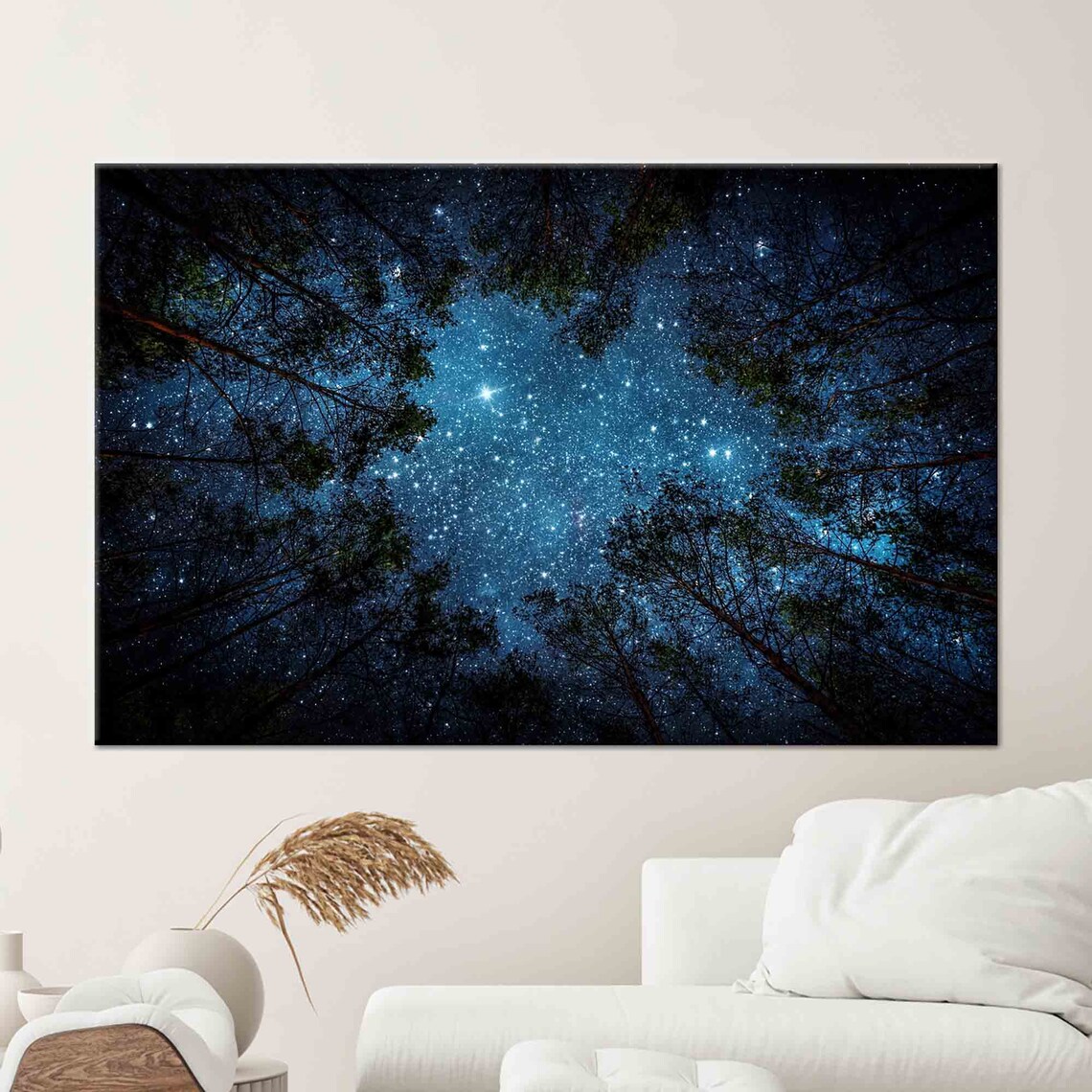 Night Sky Halloween Art Print, Modern Wall Decor