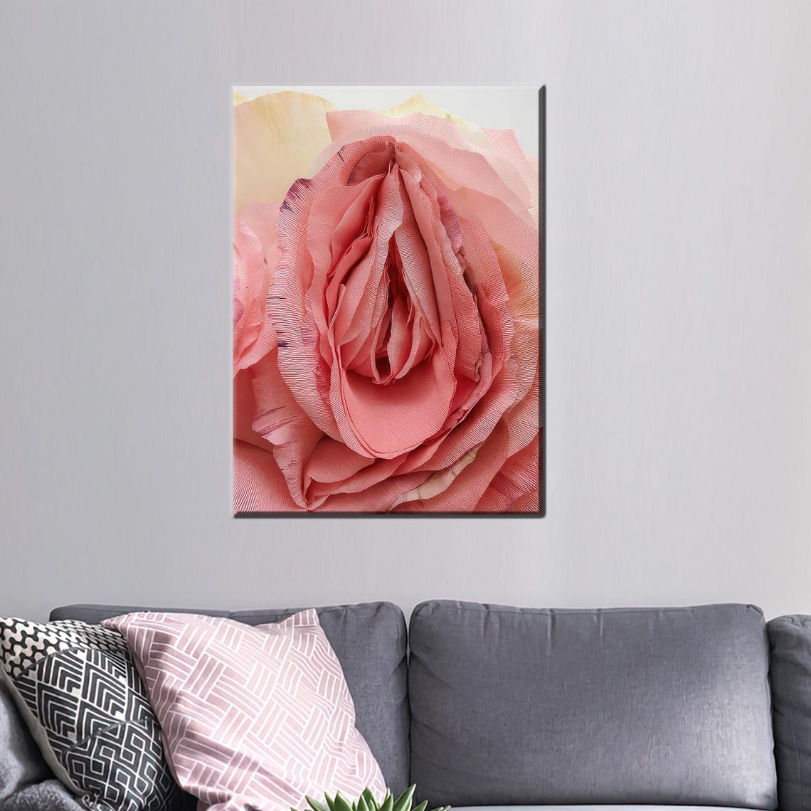 3D Nude Wall Art, Rose Decor Poster