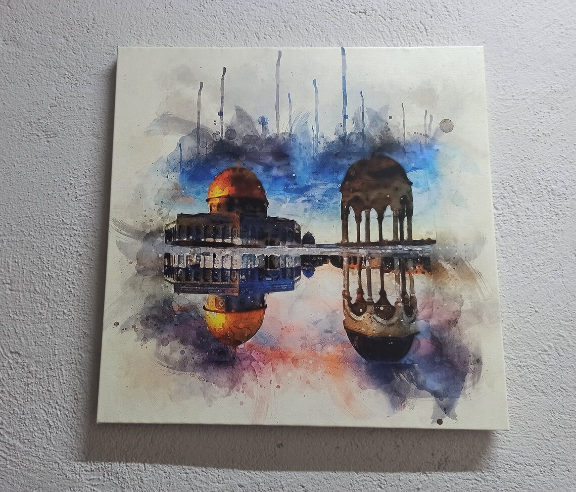 Al Aqsa Mosque Modern Art Landscape Poster