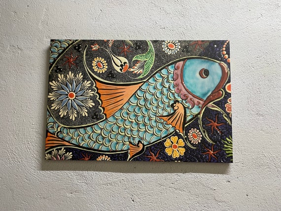 Abstract Fish Pattern Poster, Contemporary Art
