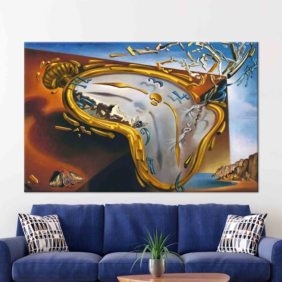 Salvador Dali Melting Clock Surrealism Pocket Watch Famous Art Poster