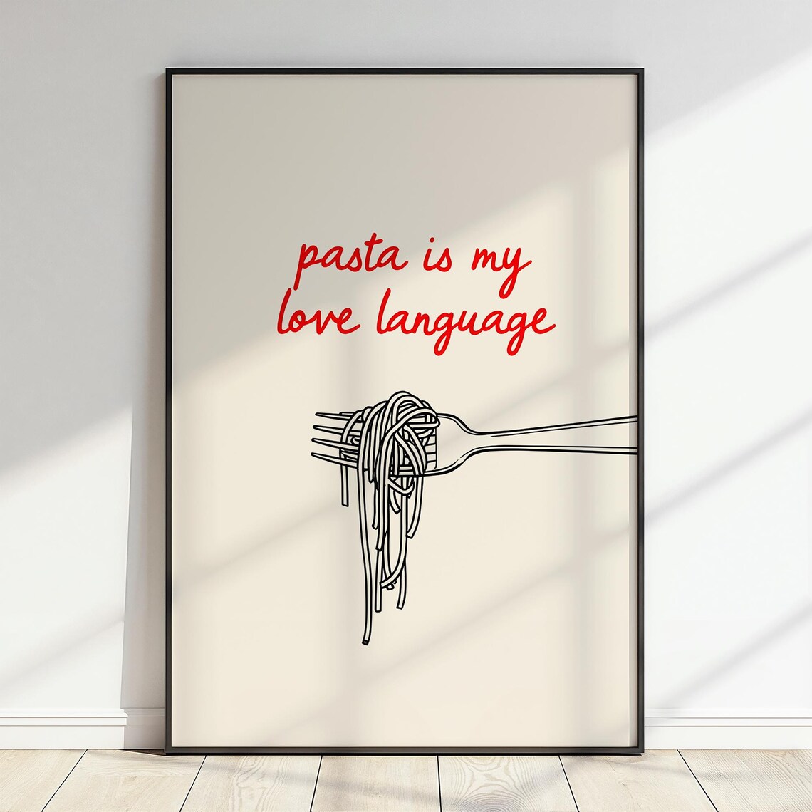 Pasta Is My Love Language Minimalist Art Print
