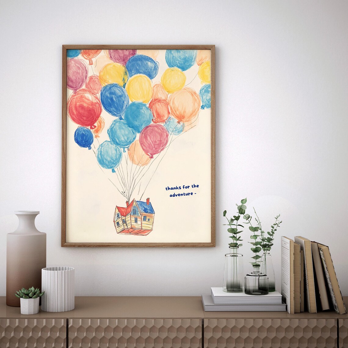 Up Movie Quote Thanks For The Adventure Art Print