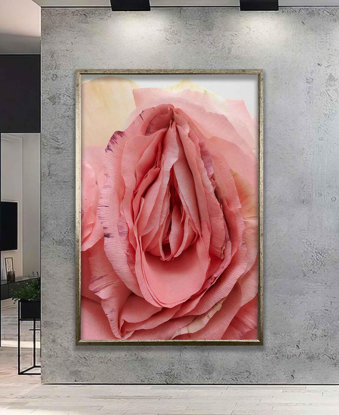 Blush Pink Rose Extreme Close Up Romantic Floral Photography Poster - Image 5
