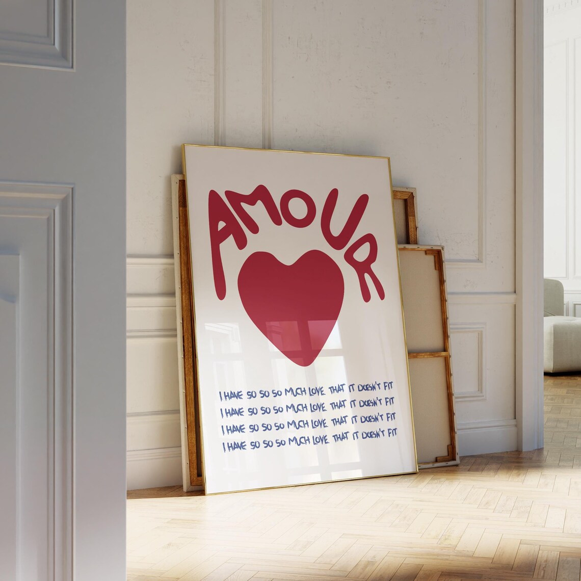 I Love You More Poster Valentines Ar Print Valentines Print Love You Art Print Love You More Print Love Your More Red Print - Image 3