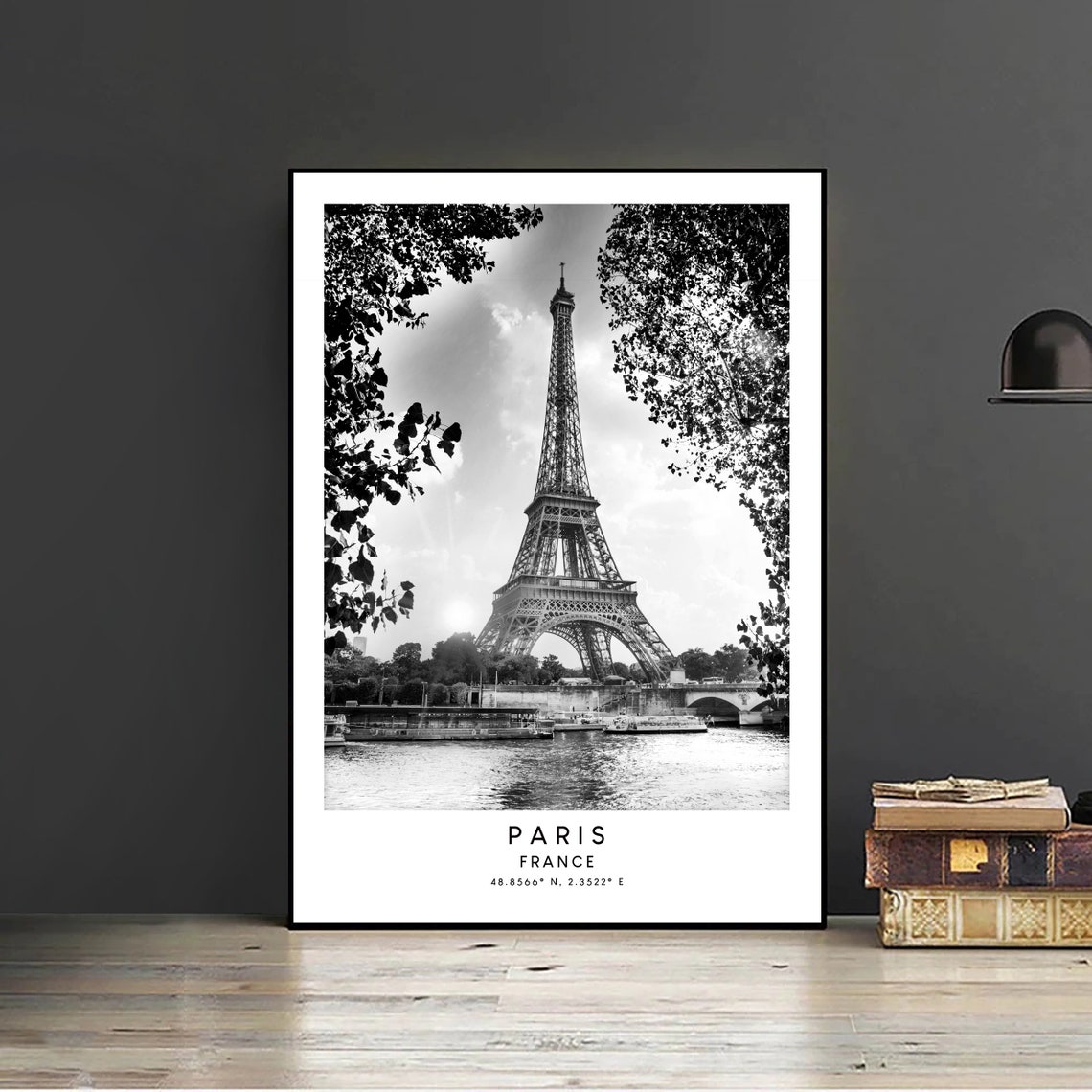 Paris Travel Print, Minimalist City Coordinates Poster - Image 2
