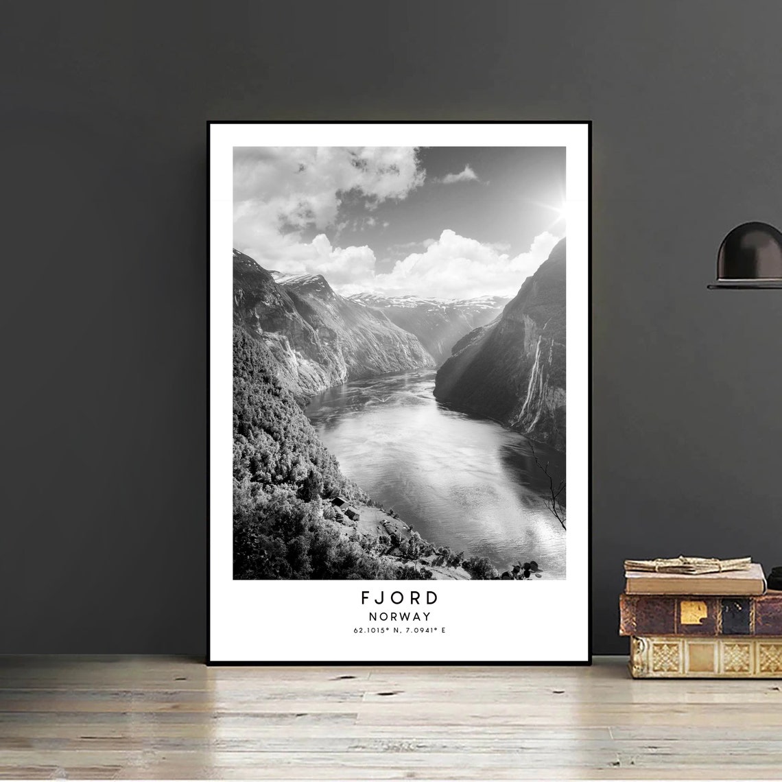 Norway Fjord Travel Poster, Minimalist Wall Art - Image 2