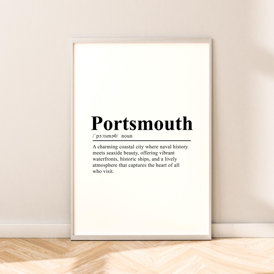 Portsmouth Minimalist Travel Poster, Art Print