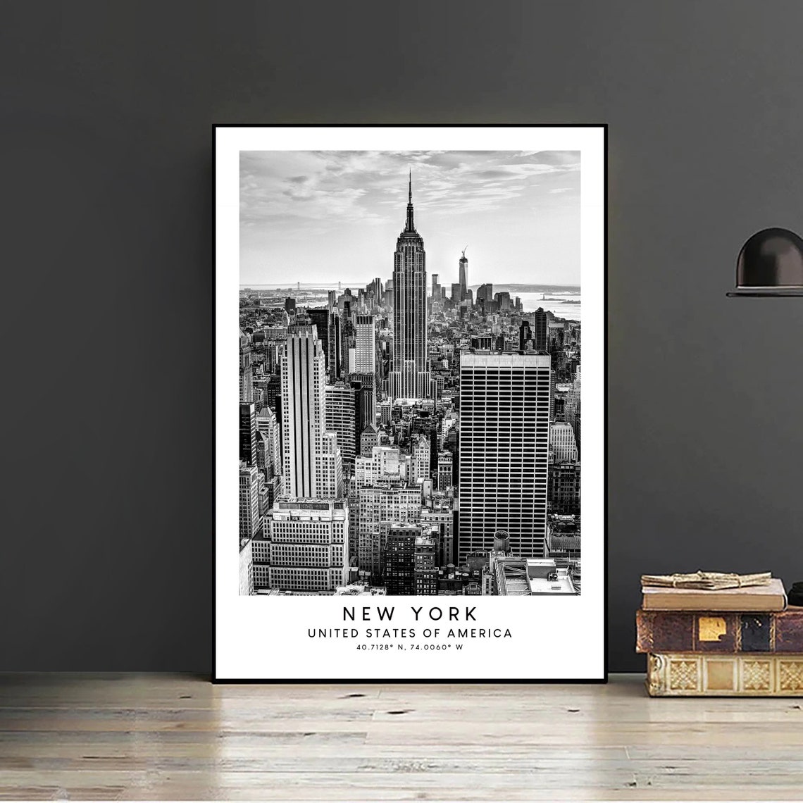 New York Travel Print, Minimalist Empire State Building - Image 2